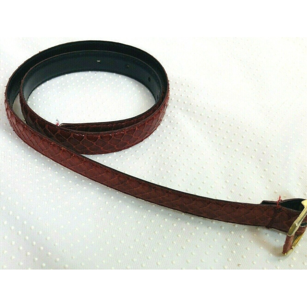 Cassidy Genuine Snake Skin Womens Belt Red Size Medium 3/4" Adjustable Length
